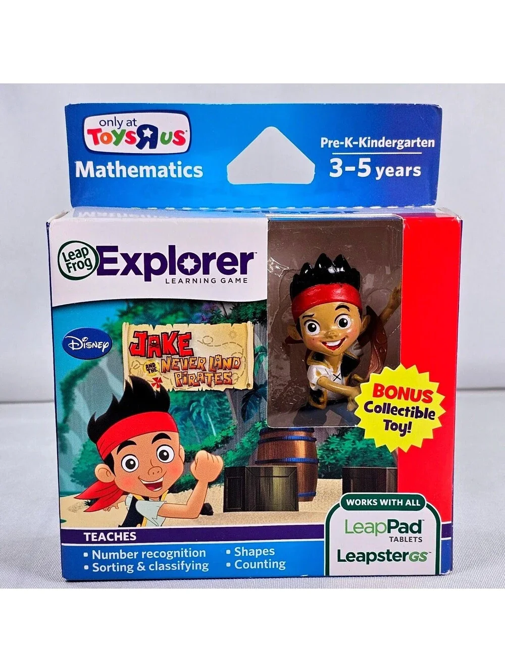 LeapFrog Explorer Disney Jake and the Never Land Pirates Mathematics Game New